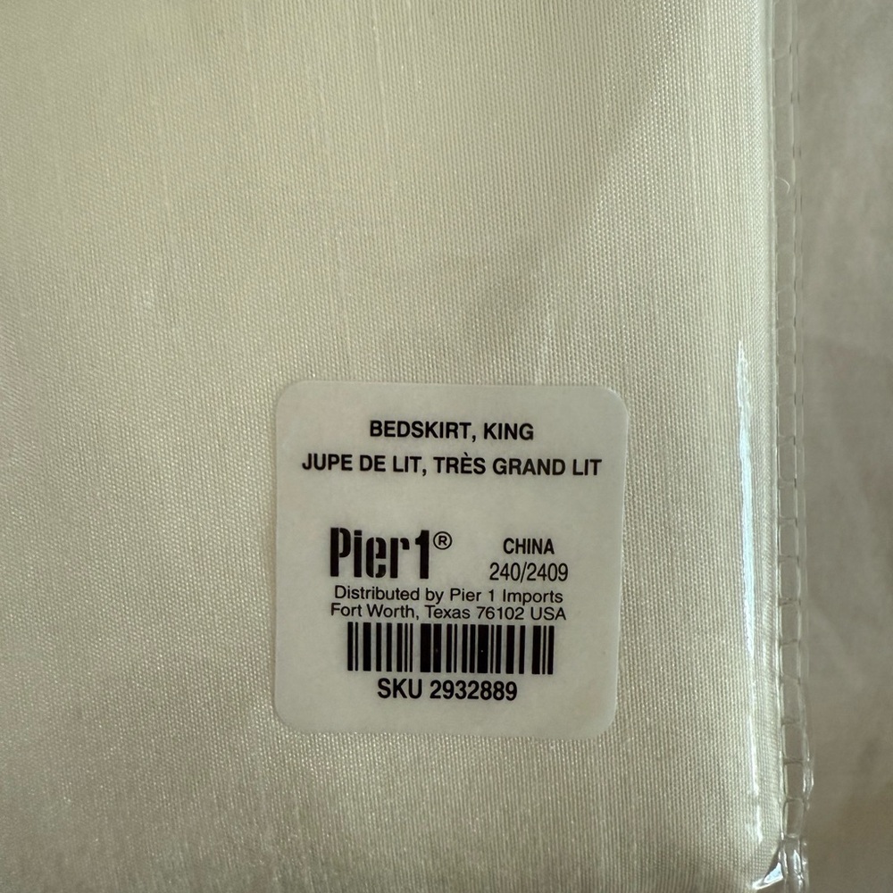 Pier 1 Cream Bedskirt
